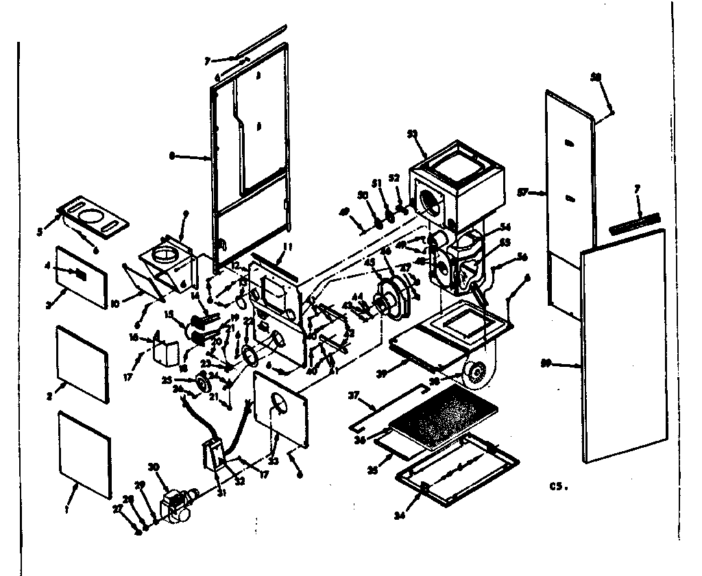 Kenmore 867744821 furnace assembly diagram