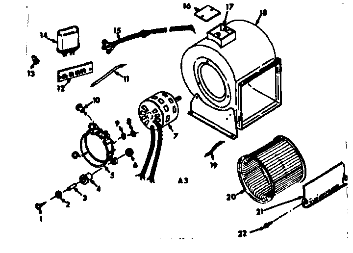Kenmore 86777187 h-q blower assembly diagram