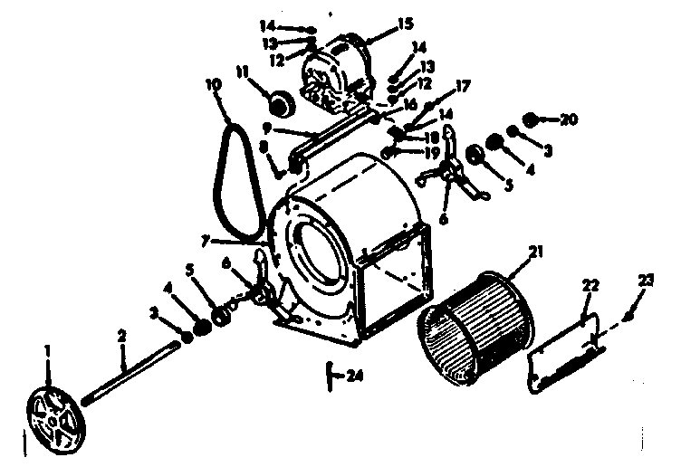 Kenmore 867761863 h-q blower assembly diagram