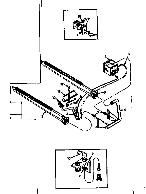 Kenmore 867763851 burner & manifold assembly diagram