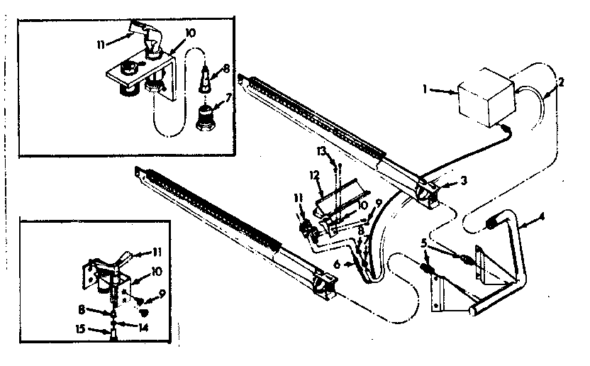 Kenmore 867765861 burner & manifold assembly diagram