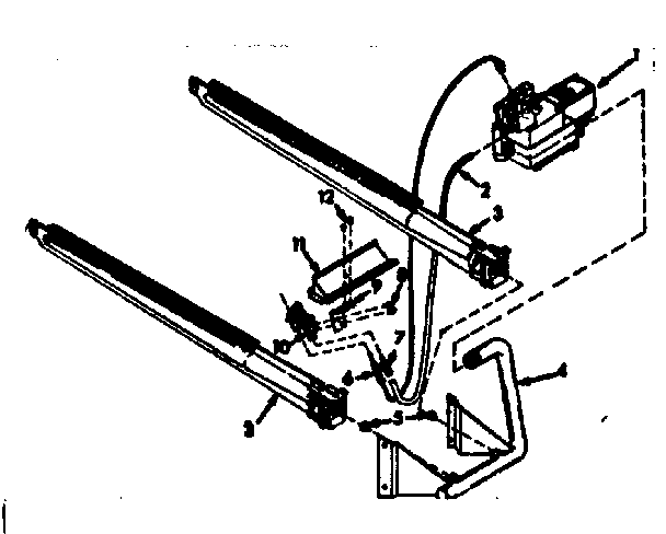 Kenmore 867766713 burner & manifold assembly diagram