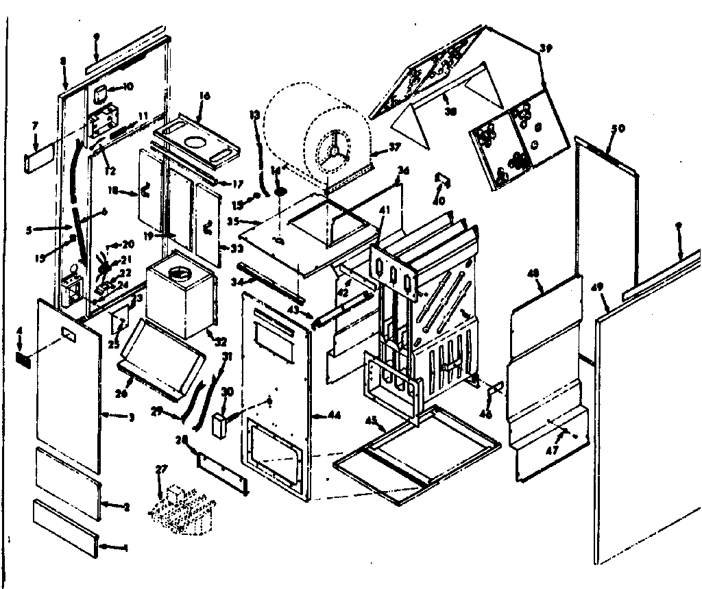 Kenmore 867766822 furnace assemblies diagram