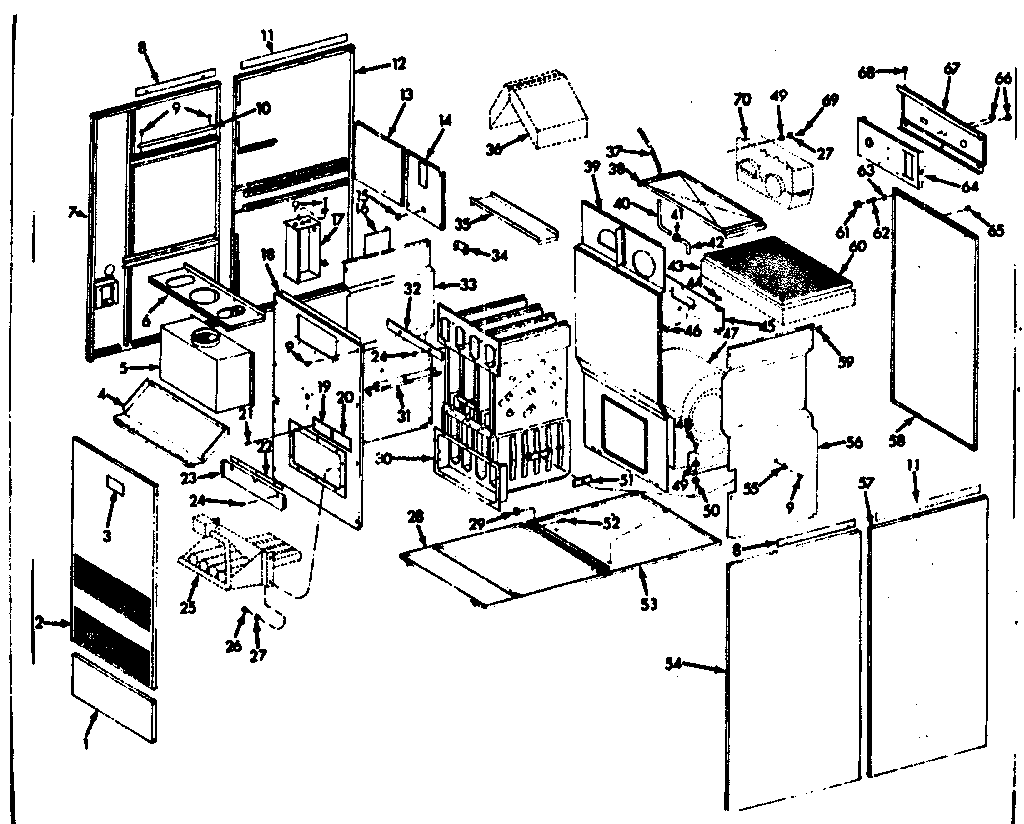 Kenmore 867769164 furnace assembly diagram