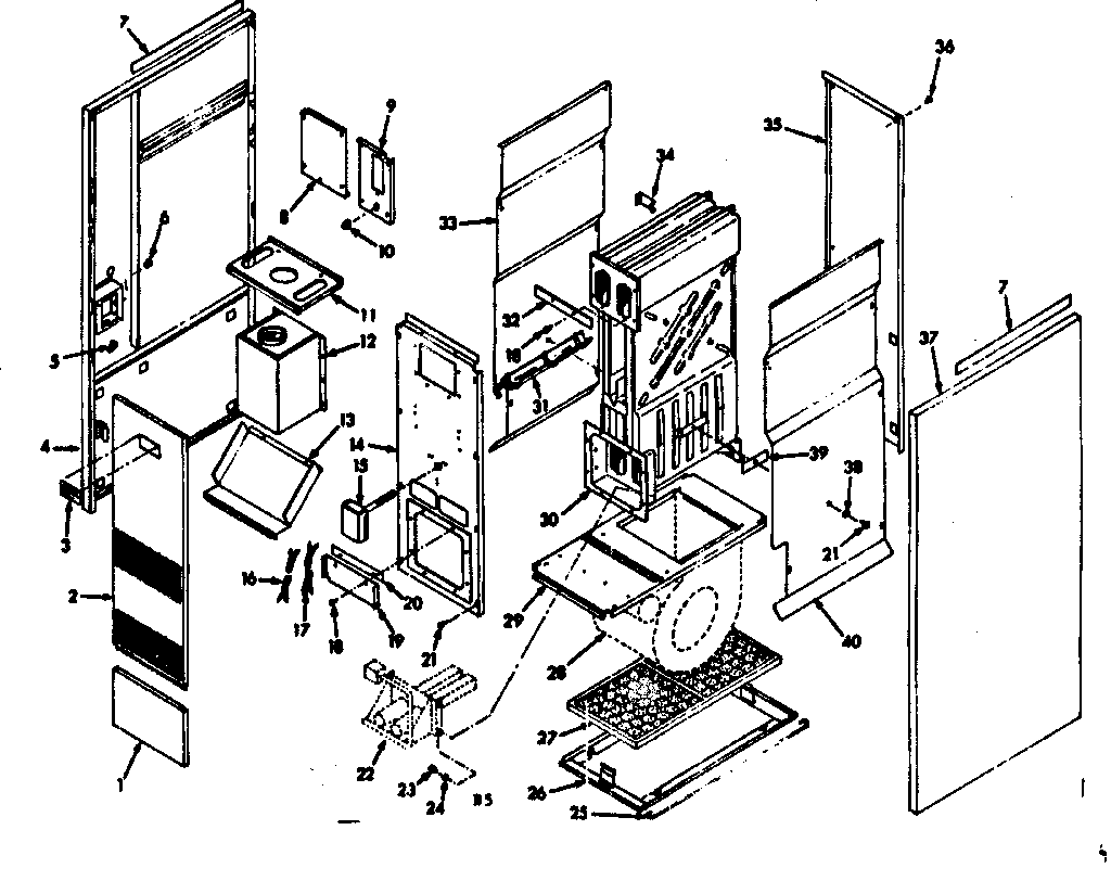 Kenmore 867769231 furnace assembly diagram