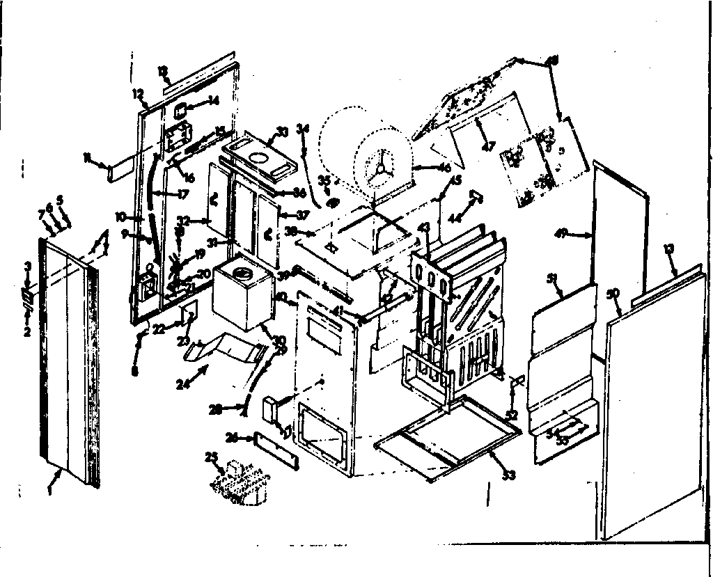 Kenmore 86777587 furnace assembly diagram