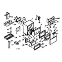 Kenmore 106678101 cabinet and door parts diagram