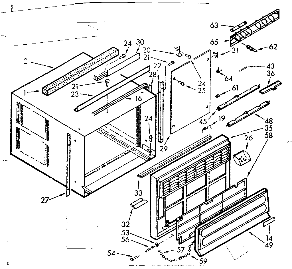 Kenmore 10670145 cabinet parts diagram