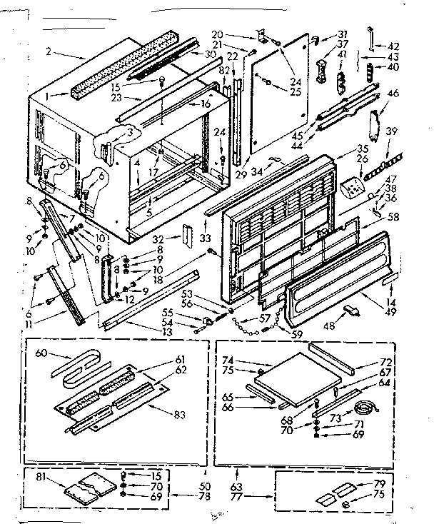 Kenmore 10670225 cabinet parts diagram