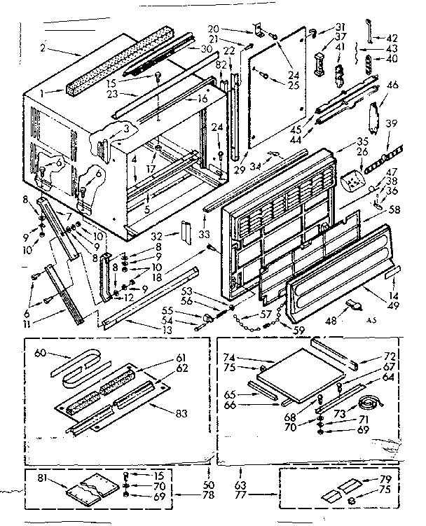 Kenmore 10670226 cabinet parts diagram