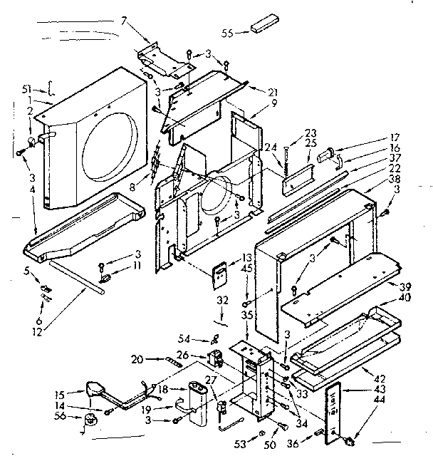 Kenmore 10670226 air flow parts diagram