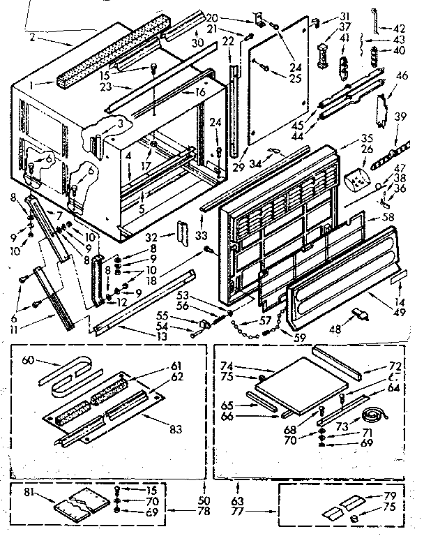 Kenmore 10670725 cabinet parts diagram