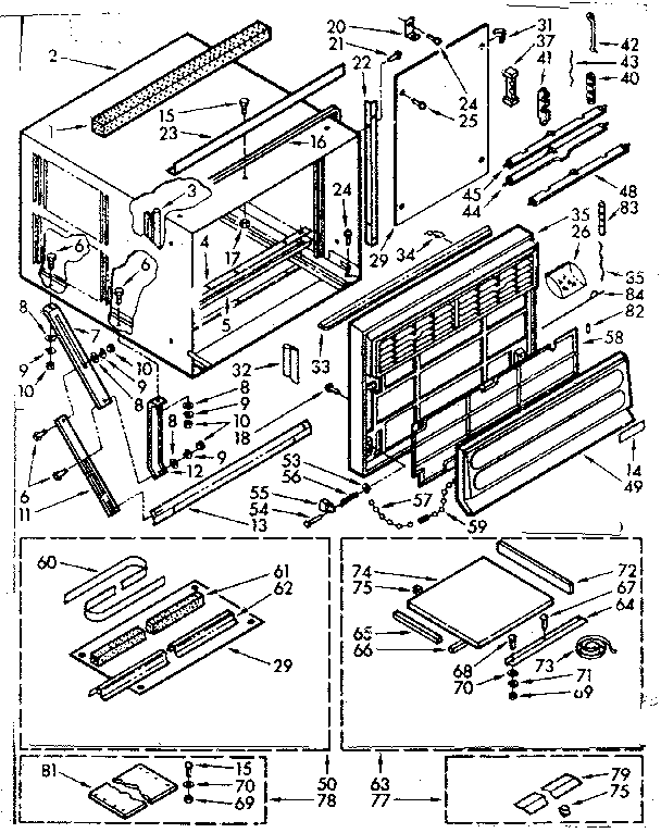 Kenmore 10670815 cabinet parts diagram