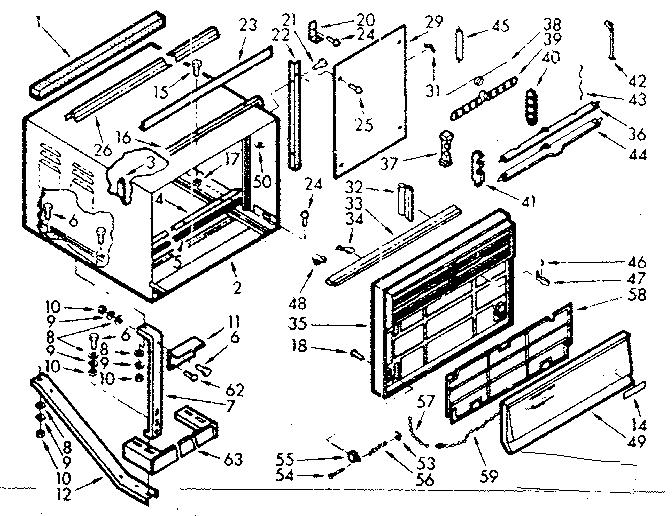 Kenmore 10670940 cabinet parts diagram
