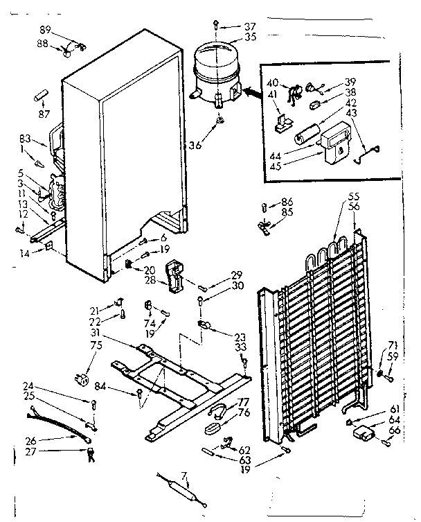 Kenmore 106721240 unit parts diagram