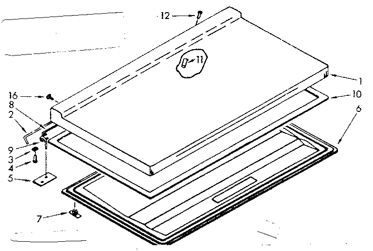 Kenmore 198711120 door parts diagram
