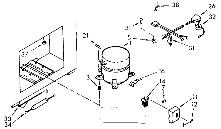 Kenmore 198711120 unit parts diagram