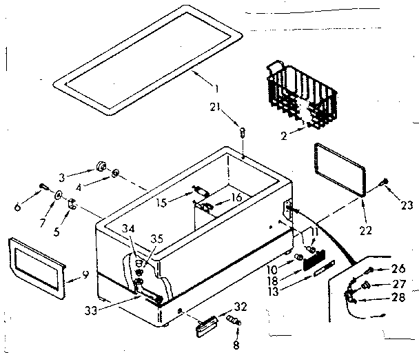 Kenmore 198711120 cabinet parts diagram