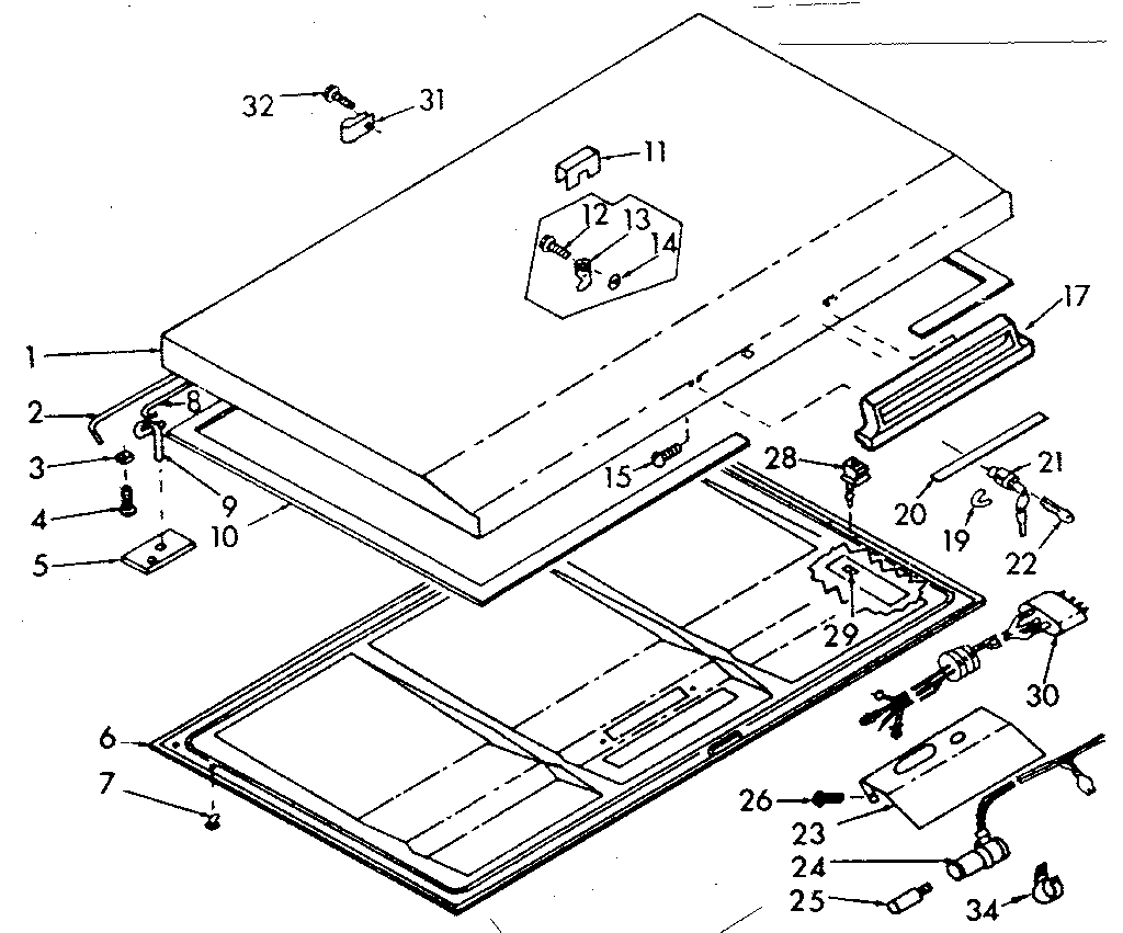 Kenmore 198711440 door parts diagram