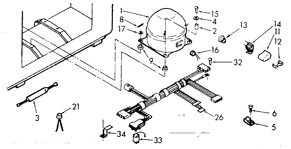 Kenmore 198711471 unit parts diagram