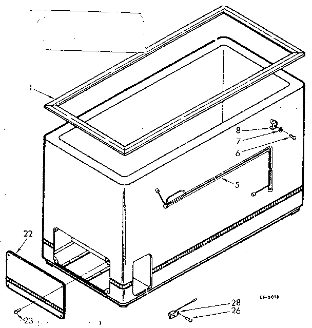 Kenmore 198711603 cabinet parts diagram
