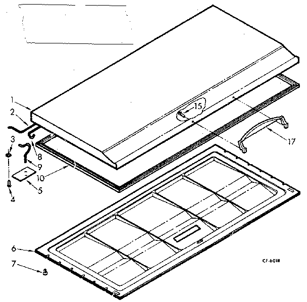 Kenmore 198711603 door parts diagram