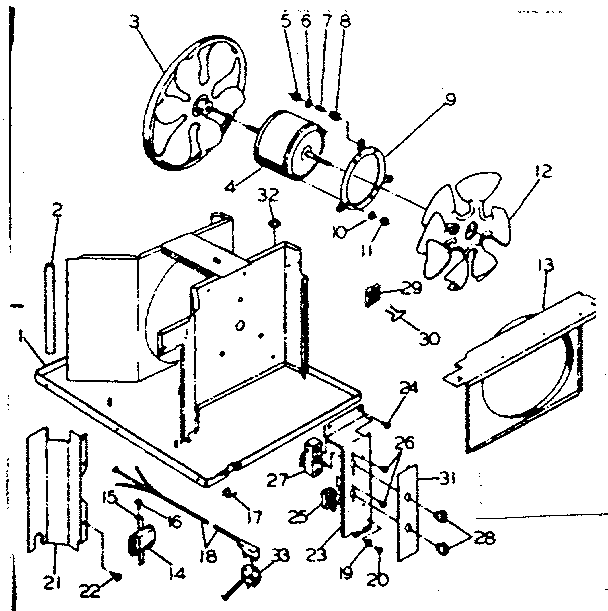 Kenmore 25370093 electrical system & air handling parts diagram