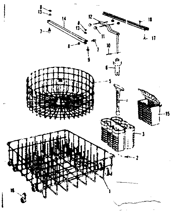 Kenmore 587718500 rack assemblies diagram