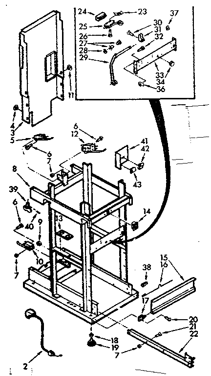 Kenmore 66542601 frame assembly diagram