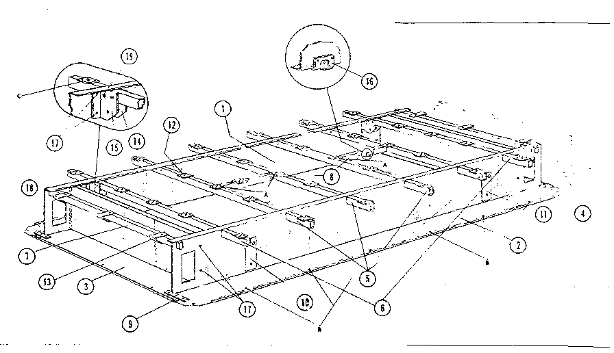 Sears 21125169 steel frame assembly diagram