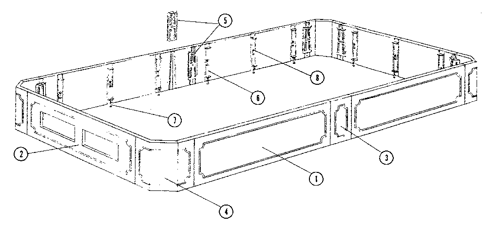 Sears 21125169 decorative panel assembly diagram