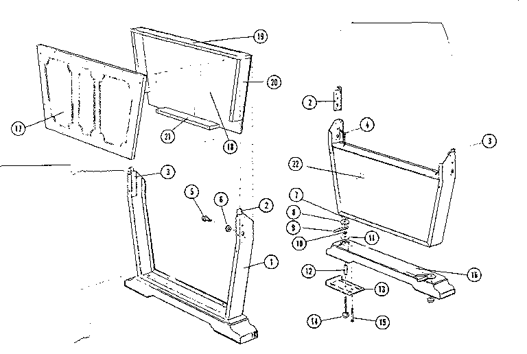 Sears 21125169 leg assembly diagram