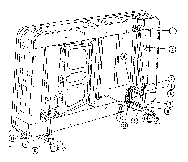 Sears 21125169 tilt 'n roll leg assembly diagram
