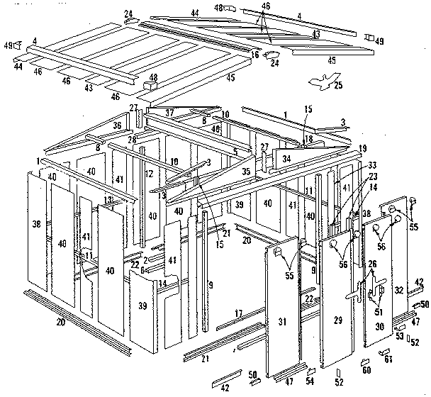 Sears 69660851 replacement parts diagram