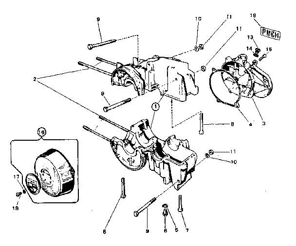 Sears 8087 crankcase diagram