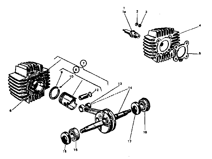 Sears 8087 piston and crankshaft diagram