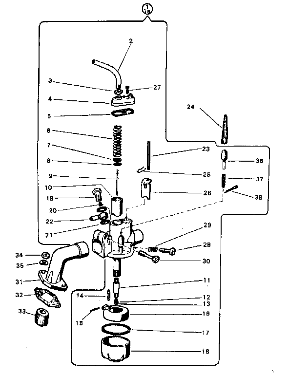 Sears 8087 carburetor diagram