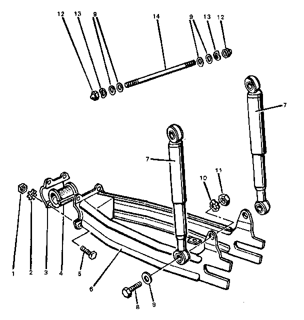 Sears 8087 swing arm and shocks diagram