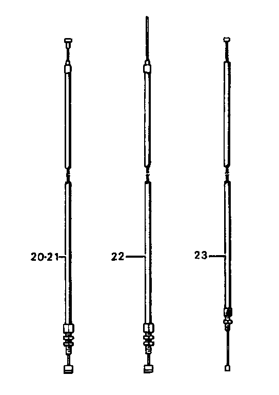 Sears 8087 handlebar and lever assembly diagram