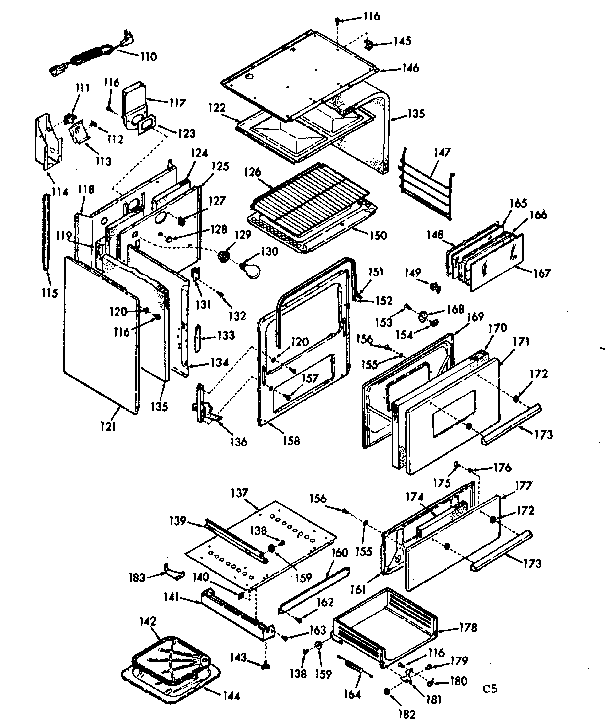 Kenmore 6477147101 body section diagram