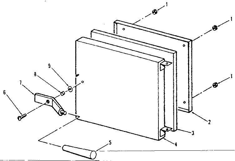 Kenmore 610742020 outer fire door panel diagram
