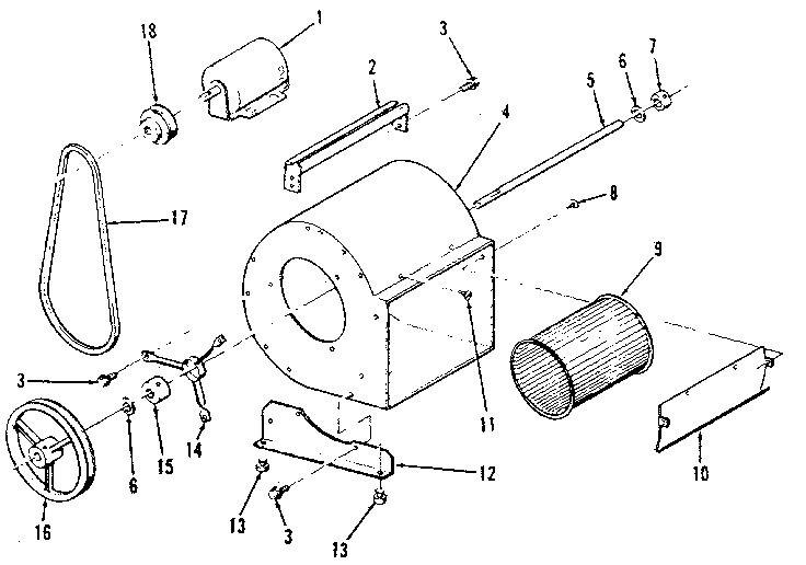 Kenmore 610742020 blower assembly diagram