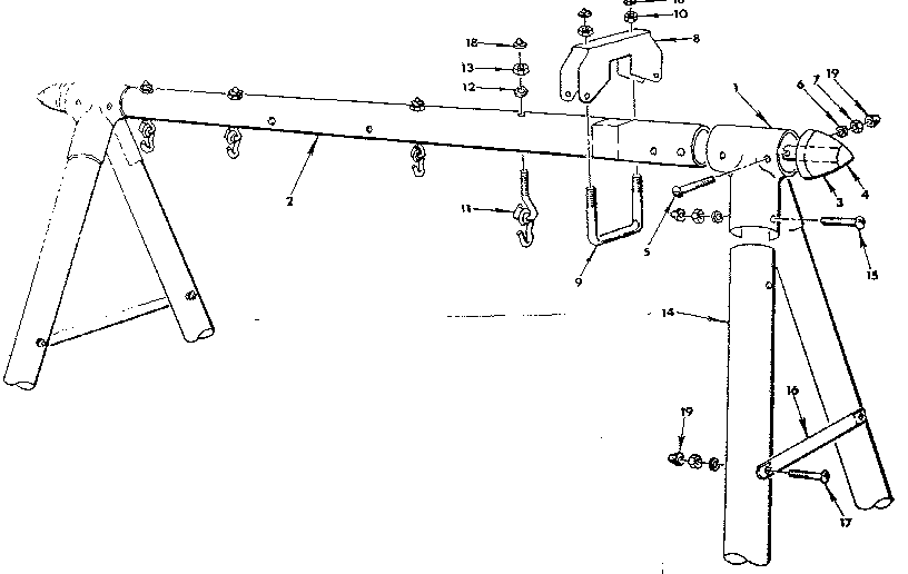 Sears 70172031-80 a frame assembly diagram