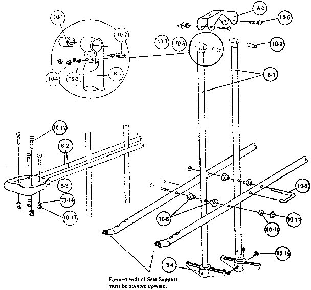 Sears 51272034-80 b-glide ride assembly #94207 diagram