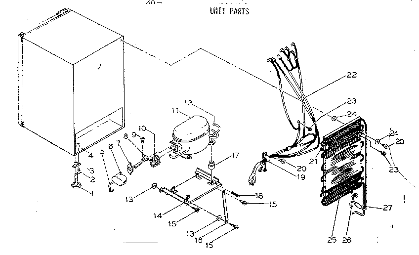 Kenmore 1267966021 unit parts diagram