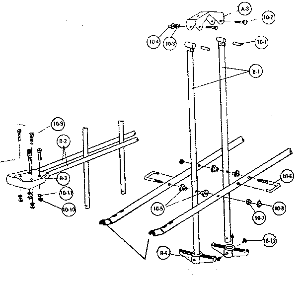 Sears 51272932-80 b-glide ride assembly #94206 diagram