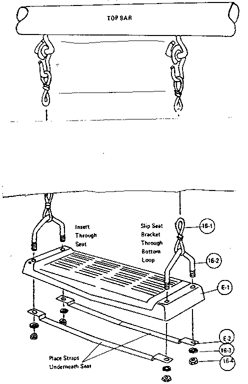 Sears 51272932-80 swing hardware assembly diagram
