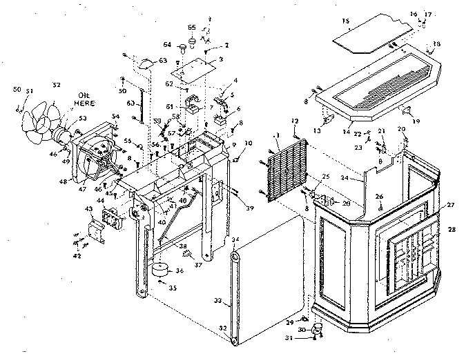 Kenmore 758601500 unit parts diagram