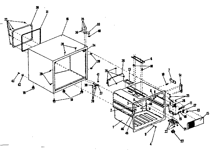 Fridgette 20/18 WHITE cabinet parts diagram
