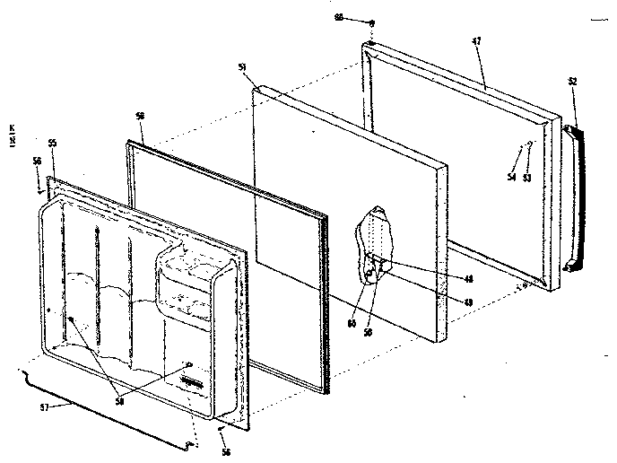 Fridgette 20/18 WHITE door parts diagram